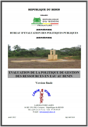 Evaluation de la politique de gestion des ressources en eau du Bénin
