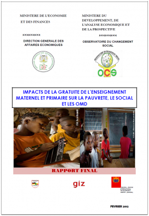 Impacts de la gratuité de l’enseignement maternel et primaire sur la pauvreté, le social et les OMD
