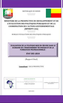 Mise en œuvre dans le domaine de l’enseignement technique et de la formation professionnelle : Etat des lieux
