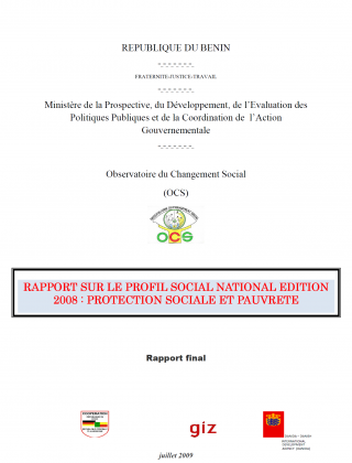 Profil social national édition 2008 : Protection sociale et pauvreté