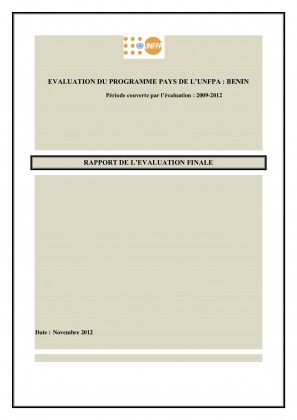 Evaluation du Programme pays de l’UNFPA BENIN sur la période 2009-2012