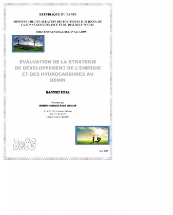 Evaluation de la Stratégie de développement de l'énergie et des hydrocarbures au Bénin