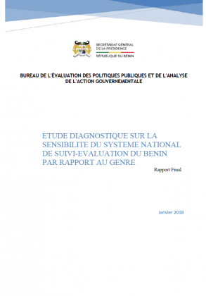 Etude Diagnostique sur la Sensibilité du Système National de Suivi-Évaluation du Bénin par Rapport au Genre