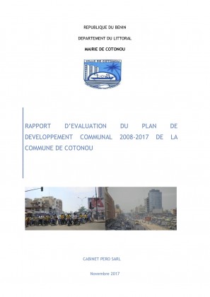 Evaluation du Plan de Développement Communal 2008-2017 de la commune de Cotonou