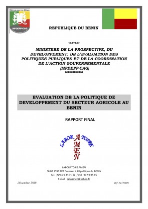 Evaluation de la Politique de Développement du Secteur Agricole au Bénin